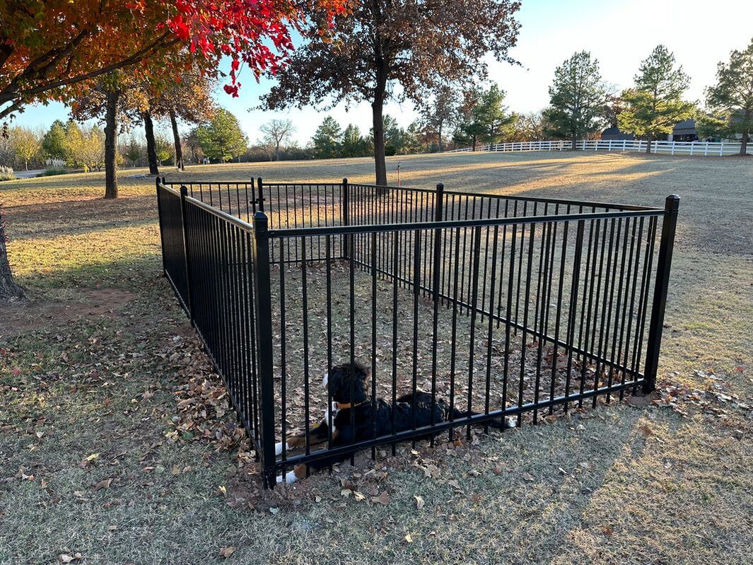 Enid OK Dog Run Fence Installation